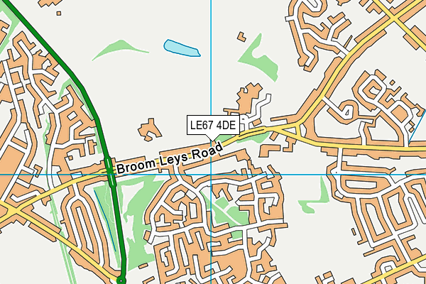 LE67 4DE map - OS VectorMap District (Ordnance Survey)