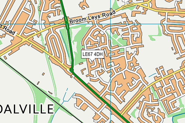 LE67 4DH map - OS VectorMap District (Ordnance Survey)