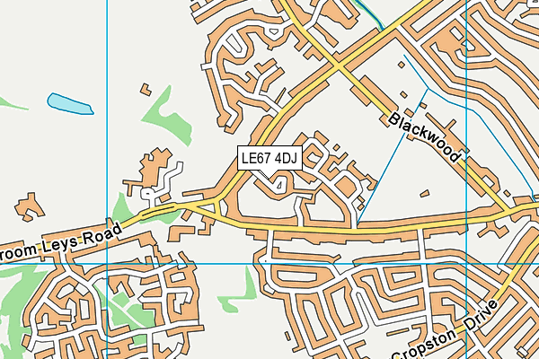 LE67 4DJ map - OS VectorMap District (Ordnance Survey)