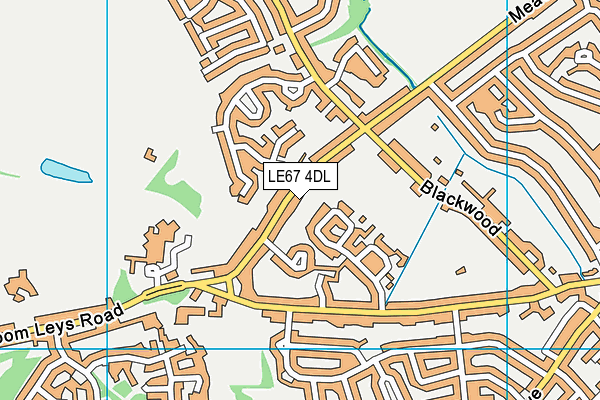 LE67 4DL map - OS VectorMap District (Ordnance Survey)