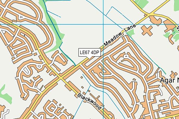 LE67 4DP map - OS VectorMap District (Ordnance Survey)