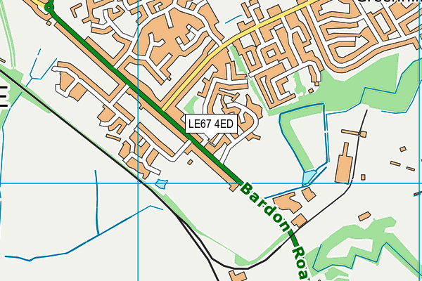 LE67 4ED map - OS VectorMap District (Ordnance Survey)