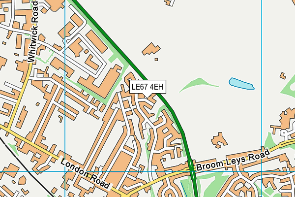 LE67 4EH map - OS VectorMap District (Ordnance Survey)