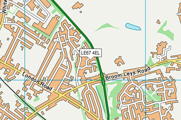 LE67 4EL map - OS VectorMap District (Ordnance Survey)