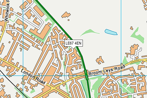 LE67 4EN map - OS VectorMap District (Ordnance Survey)
