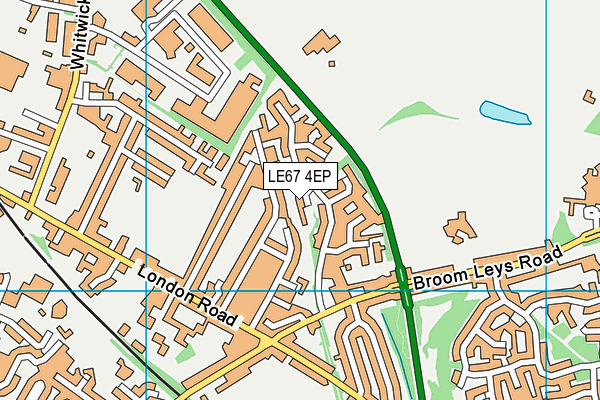 LE67 4EP map - OS VectorMap District (Ordnance Survey)