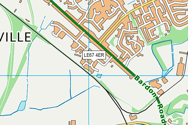 LE67 4ER map - OS VectorMap District (Ordnance Survey)