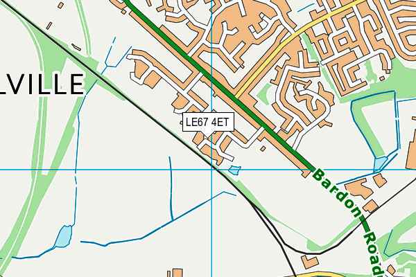 LE67 4ET map - OS VectorMap District (Ordnance Survey)