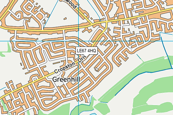 LE67 4HQ map - OS VectorMap District (Ordnance Survey)
