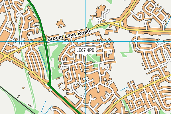LE67 4PB map - OS VectorMap District (Ordnance Survey)