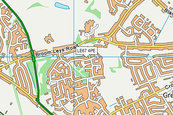 LE67 4PE map - OS VectorMap District (Ordnance Survey)