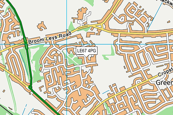 LE67 4PG map - OS VectorMap District (Ordnance Survey)