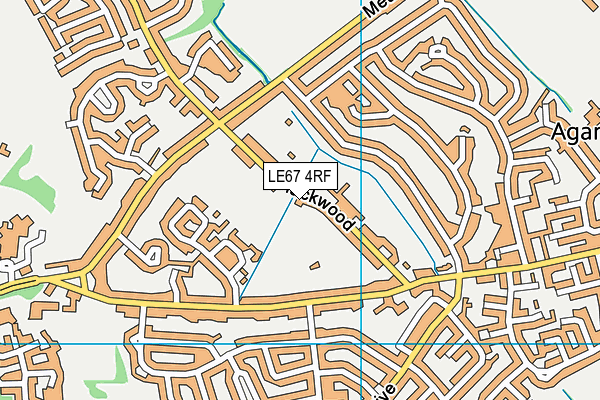 LE67 4RF map - OS VectorMap District (Ordnance Survey)