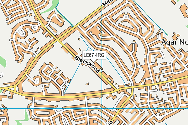 LE67 4RG map - OS VectorMap District (Ordnance Survey)