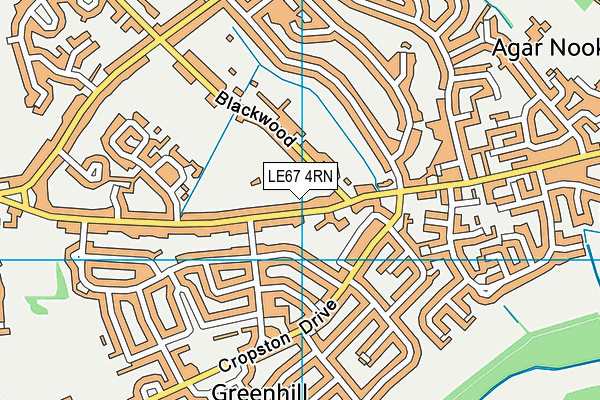 LE67 4RN map - OS VectorMap District (Ordnance Survey)