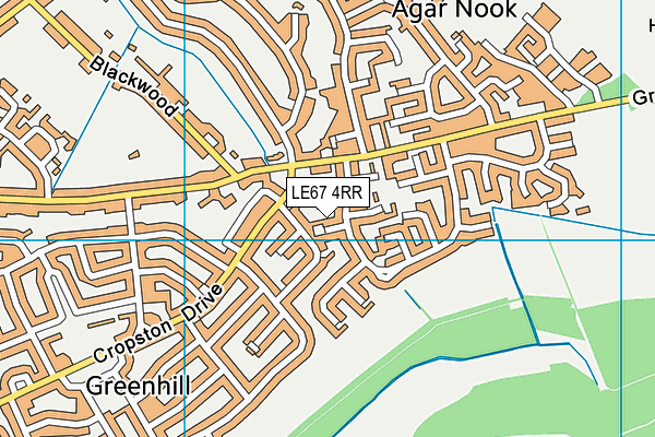 LE67 4RR map - OS VectorMap District (Ordnance Survey)