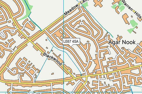 LE67 4SA map - OS VectorMap District (Ordnance Survey)
