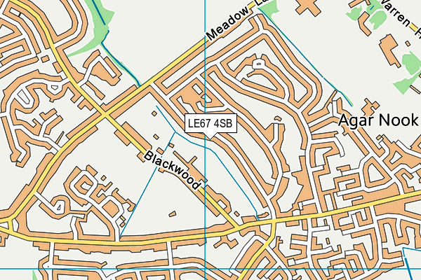 LE67 4SB map - OS VectorMap District (Ordnance Survey)