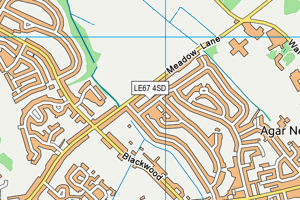 LE67 4SD map - OS VectorMap District (Ordnance Survey)