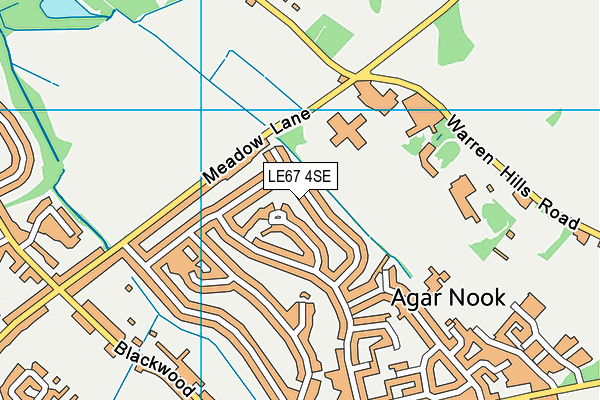 LE67 4SE map - OS VectorMap District (Ordnance Survey)