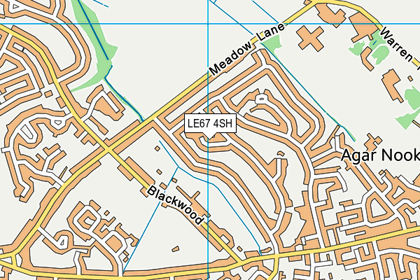 LE67 4SH map - OS VectorMap District (Ordnance Survey)