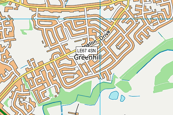 LE67 4SN map - OS VectorMap District (Ordnance Survey)