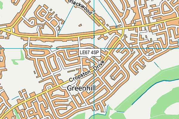 LE67 4SP map - OS VectorMap District (Ordnance Survey)