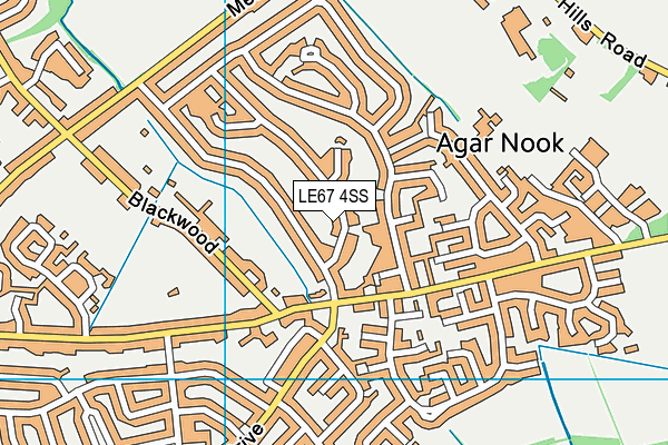 LE67 4SS map - OS VectorMap District (Ordnance Survey)