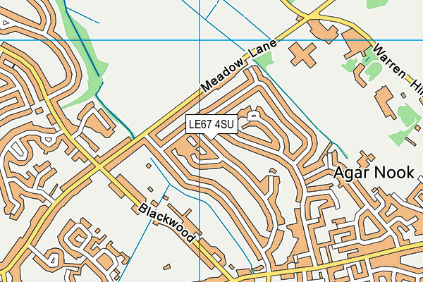 LE67 4SU map - OS VectorMap District (Ordnance Survey)