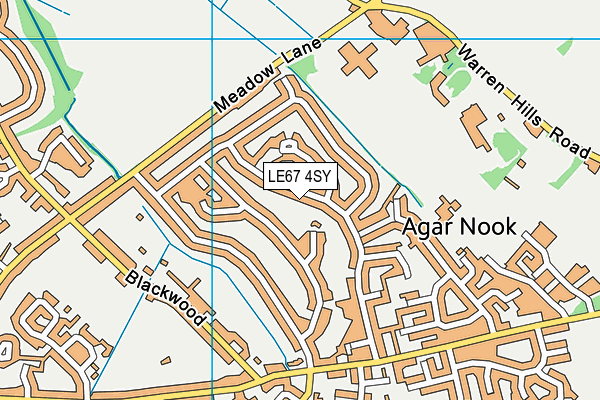 LE67 4SY map - OS VectorMap District (Ordnance Survey)