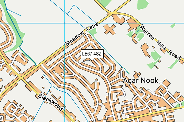 LE67 4SZ map - OS VectorMap District (Ordnance Survey)