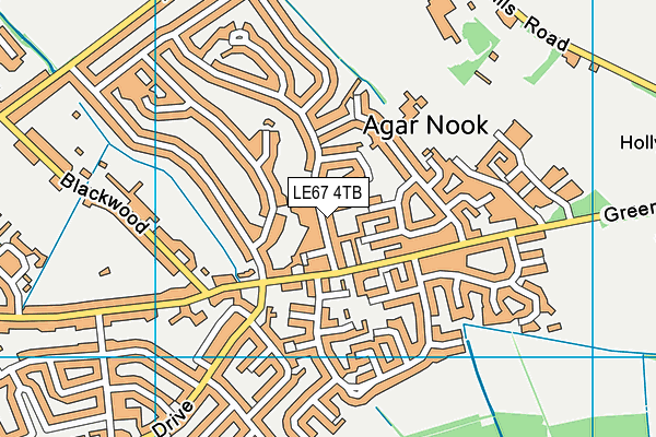 LE67 4TB map - OS VectorMap District (Ordnance Survey)