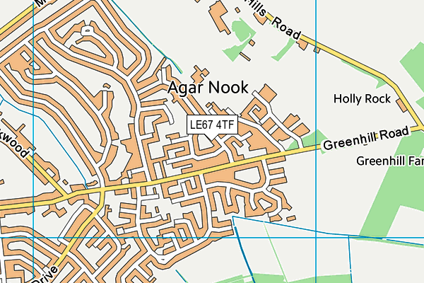LE67 4TF map - OS VectorMap District (Ordnance Survey)