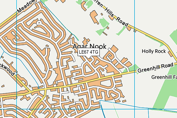 LE67 4TG map - OS VectorMap District (Ordnance Survey)