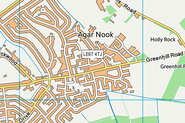 LE67 4TJ map - OS VectorMap District (Ordnance Survey)