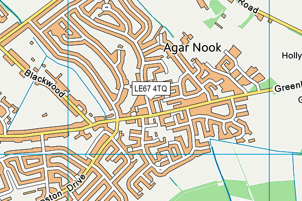 LE67 4TQ map - OS VectorMap District (Ordnance Survey)