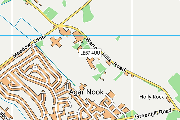 LE67 4UU map - OS VectorMap District (Ordnance Survey)
