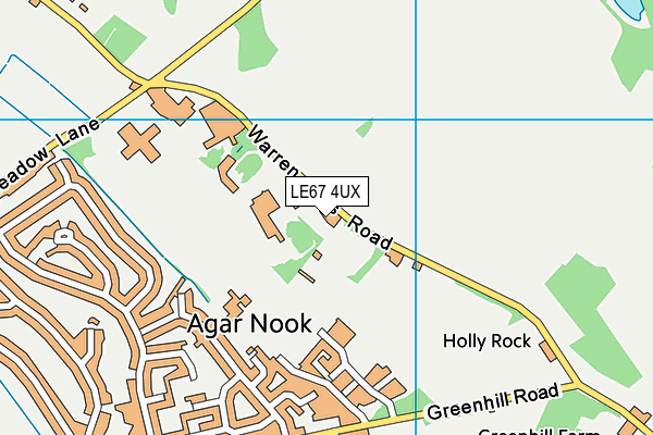 LE67 4UX map - OS VectorMap District (Ordnance Survey)