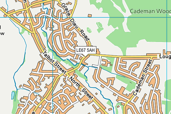 LE67 5AH map - OS VectorMap District (Ordnance Survey)