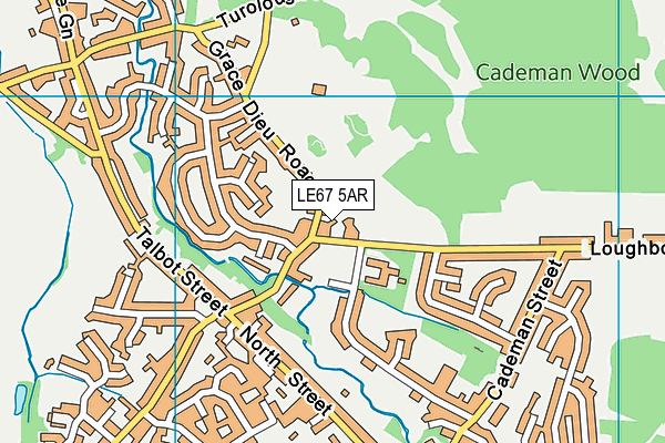 LE67 5AR map - OS VectorMap District (Ordnance Survey)