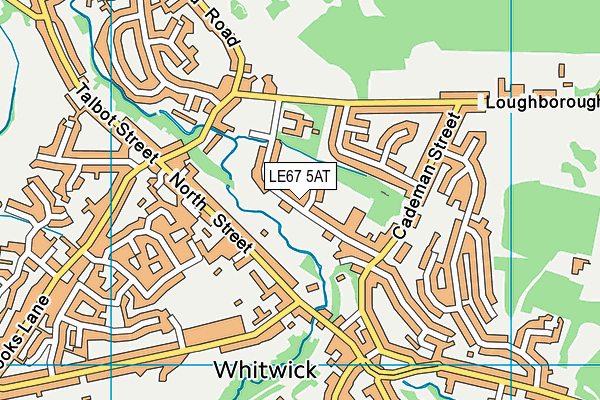 LE67 5AT map - OS VectorMap District (Ordnance Survey)