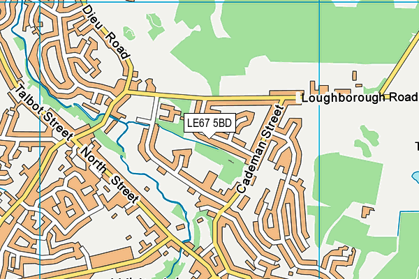 LE67 5BD map - OS VectorMap District (Ordnance Survey)