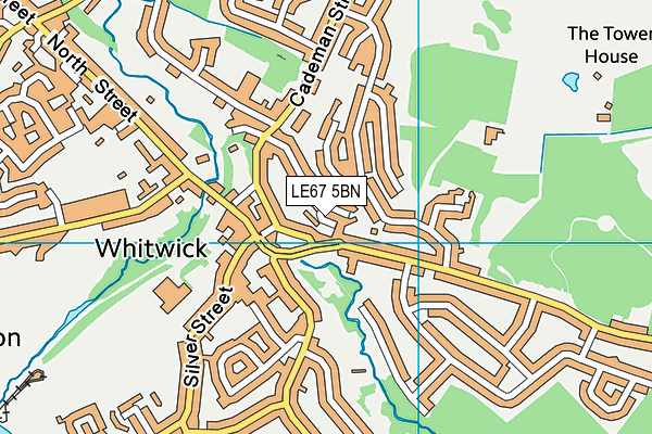 LE67 5BN map - OS VectorMap District (Ordnance Survey)