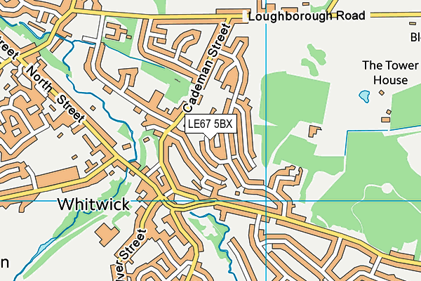 LE67 5BX map - OS VectorMap District (Ordnance Survey)