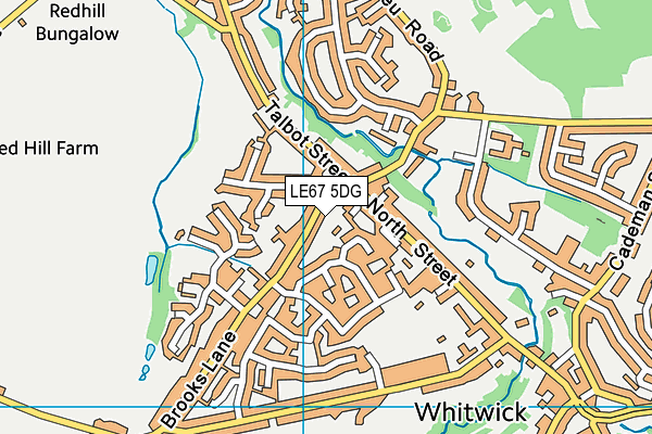 LE67 5DG map - OS VectorMap District (Ordnance Survey)