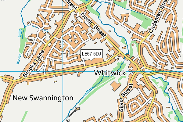 King Georges Field (Whitwick Park) map (LE67 5DJ) - OS VectorMap District (Ordnance Survey)