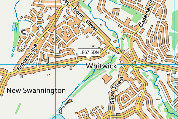 LE67 5DN map - OS VectorMap District (Ordnance Survey)