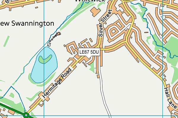 LE67 5DU map - OS VectorMap District (Ordnance Survey)