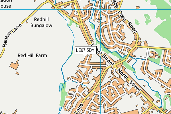 LE67 5DY map - OS VectorMap District (Ordnance Survey)