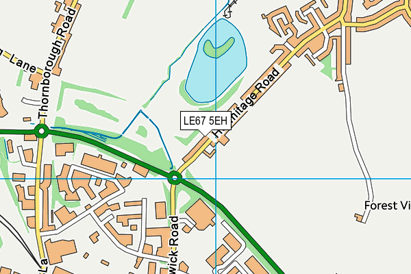 LE67 5EH map - OS VectorMap District (Ordnance Survey)